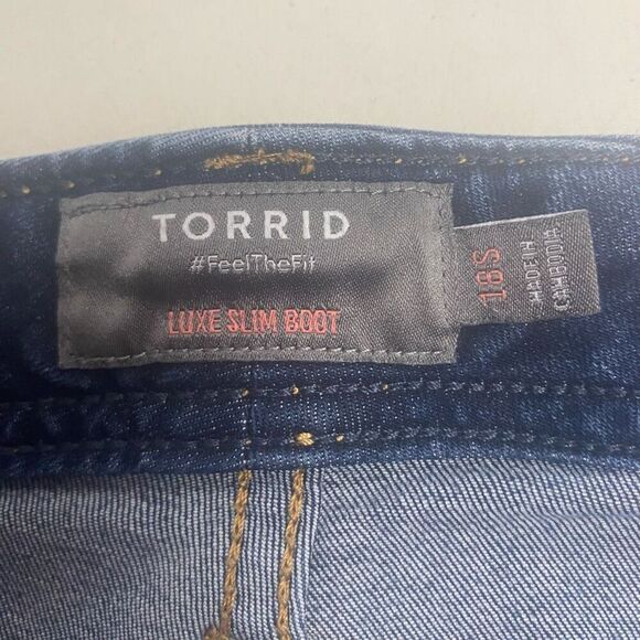 TORRID Women’s Luxe Slim Boot Jeans Blue Size 18S Inseam 28”SEE DESCRIPTION - Picture 5 of 12